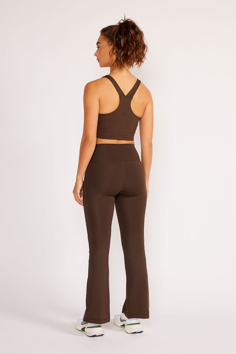 Julia crop flare pants chocolate