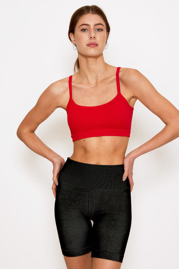 Kelly seamless thermal bra red