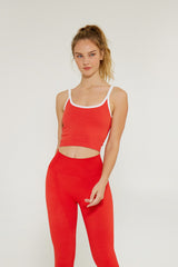 Kendall cami bra tank red