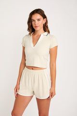 Kira dolphin shorts cream