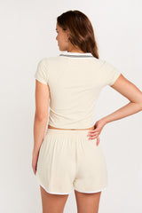 Kira dolphin shorts cream