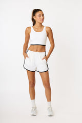 Cream Yoga - Kira dolphin shorts white
