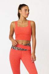 Cream Yoga - Lacey bra top scarlet