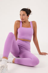 Lena overlap waistband leggings lilac