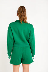 Lunar half-zip pullover green