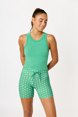 Cream Yoga - May biker shorts fern print