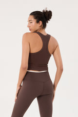 Mia high-neck bra tank espresso
