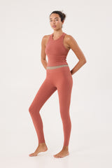 Mia high-neck bra tank desert coral