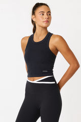 Mia high-neck bra tank black