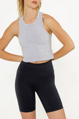 Mia high-neck tank bra heather gray