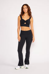 Molly twisted front bra top black