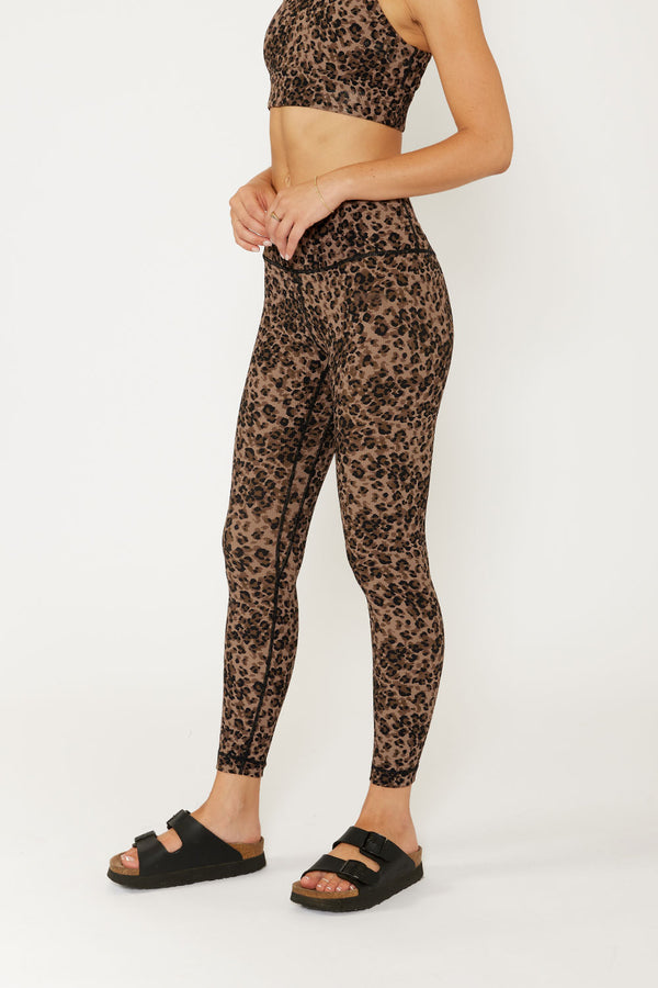 Nancy ribbed legging oyster cheetah