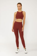 Nancy ribbed legging wine