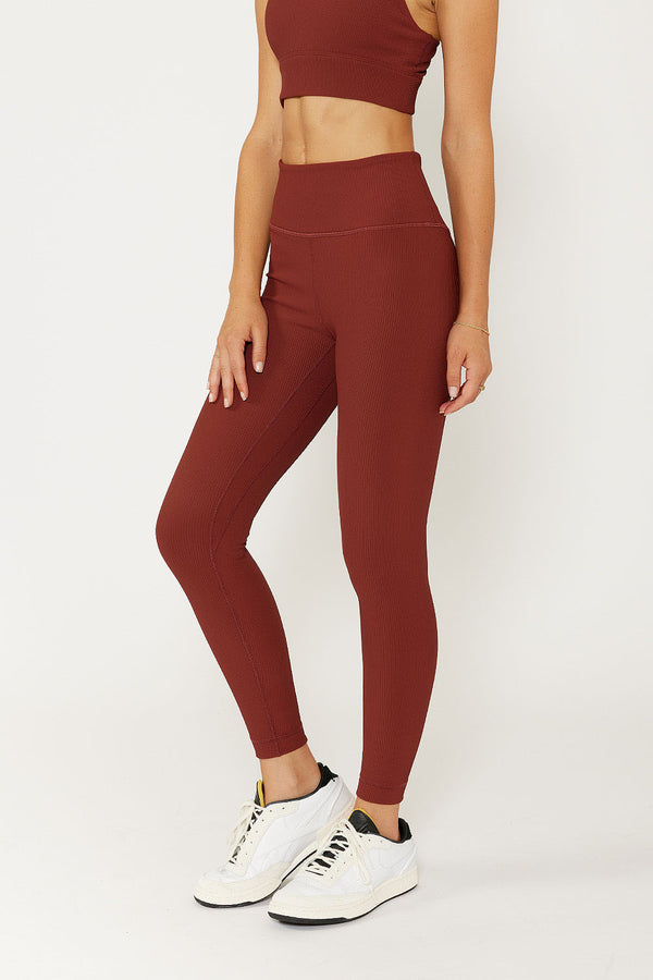 Nancy ribbed legging wine