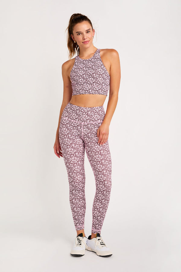 Cream Yoga - Nancy ribbed legging cherry ditsy