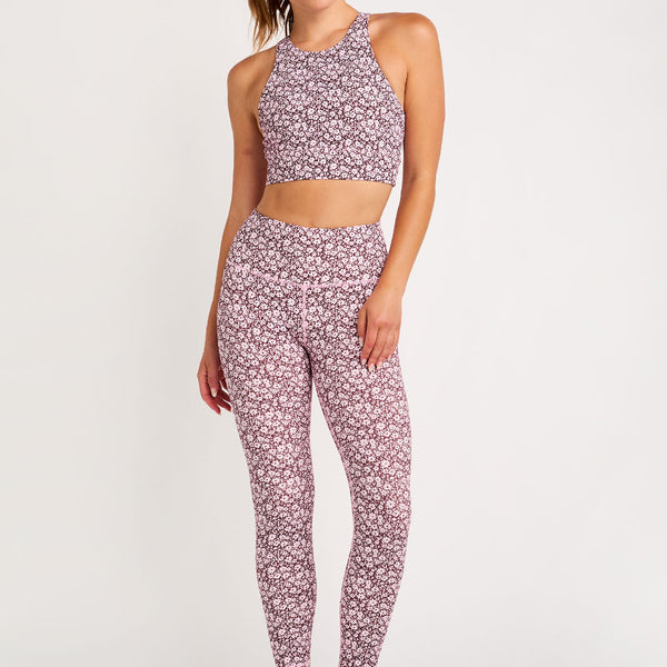 Cream Yoga - Nancy ribbed legging cherry ditsy