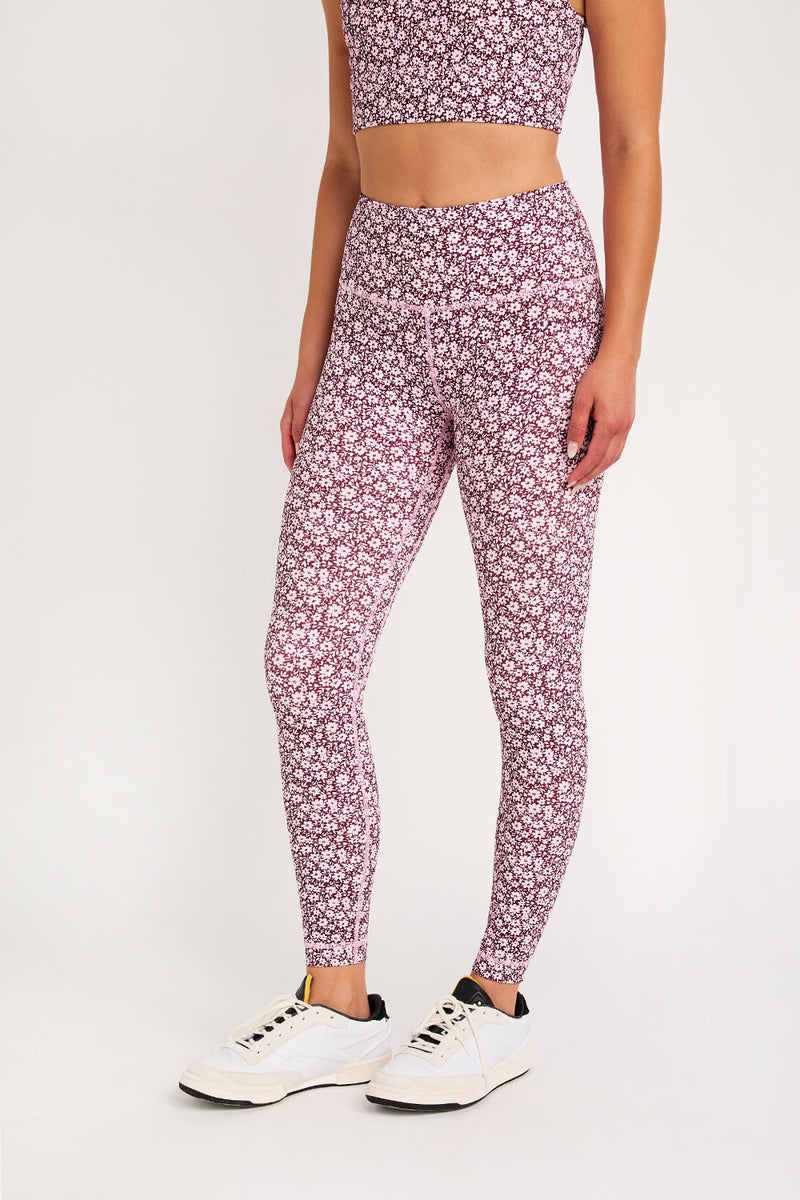 Nancy ribbed legging cherry ditsy