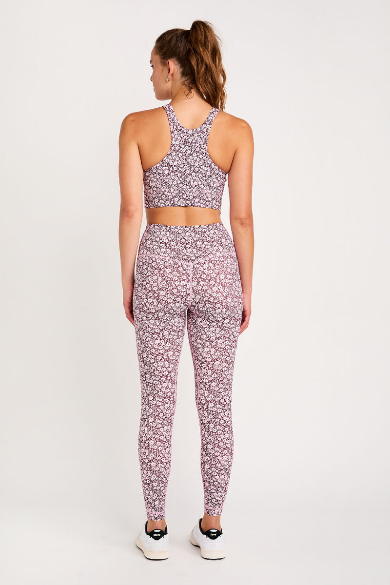 Nancy ribbed legging cherry ditsy