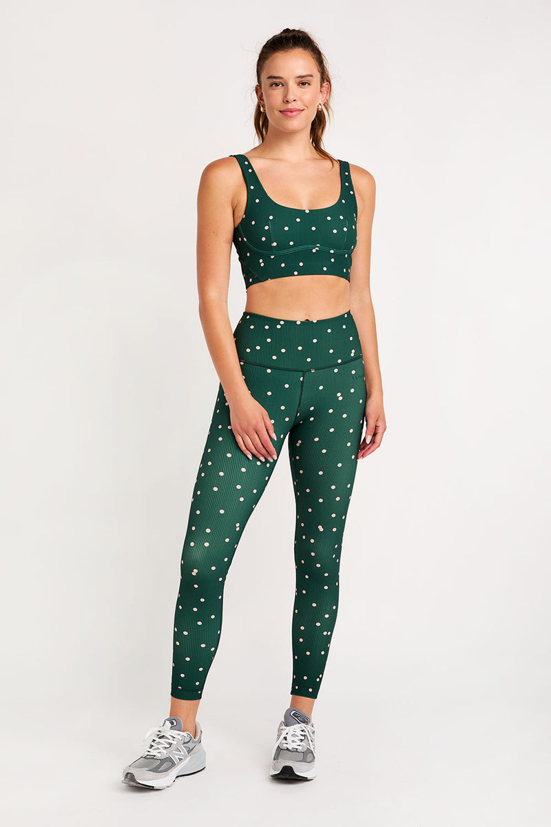 Cream Yoga - Nancy ribbed legging sakura dots