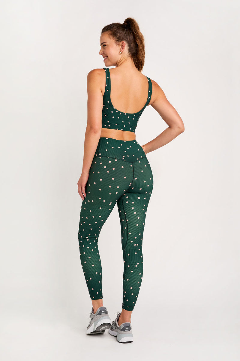 Nancy ribbed legging sakura dots