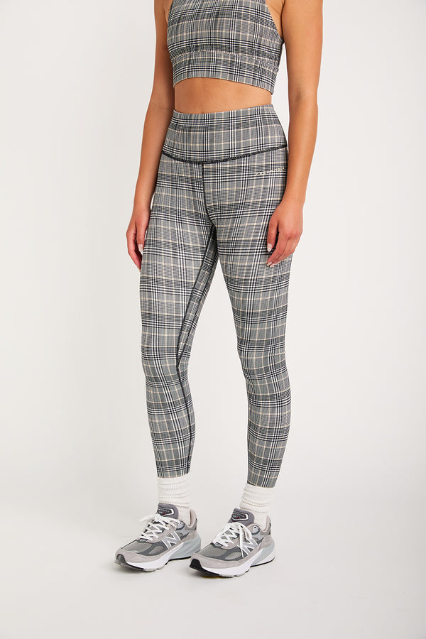Nancy ribbed legging plaid