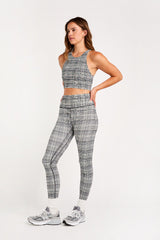 Nancy ribbed legging plaid