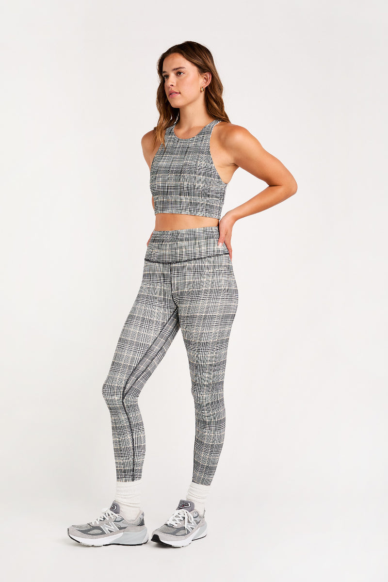 Nancy ribbed legging plaid