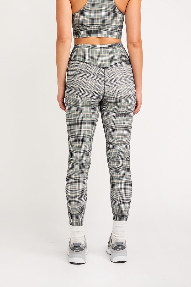 Nancy ribbed legging plaid