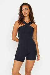 Rene cross neck bodysuit black