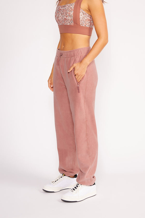 Rylie polar fleece jogger rosewood