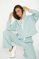 Cream Yoga - Shana thermal hoodie mint