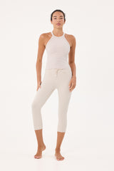 Sicily capri leggings 18" oat