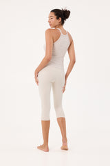 Sicily capri leggings 18" oat