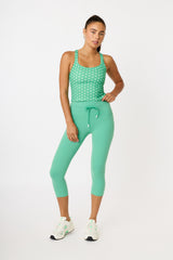 Cream Yoga - Sicily capri legging 18" fern