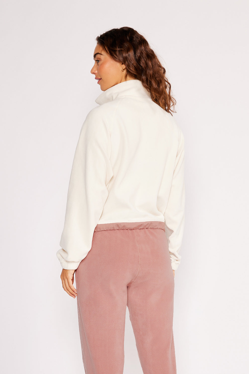 Cream Yoga - Stacey polar fleece half-zip pullover