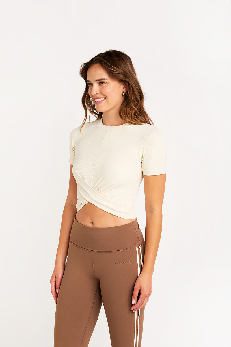 Summer twist front top cream