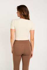 Summer twist front top cream