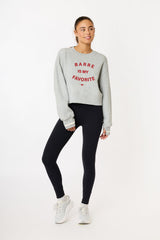 Sylvie "barre is my favorite" sweatshirt heather gray