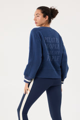 Cream Yoga - Sylvie "pilates people are my people" sweatshirts navy