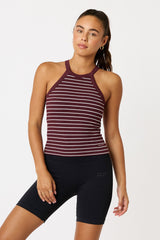 Thea bra tank cherry stripes