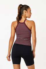 Thea bra tank cherry stripes