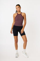 Thea bra tank cherry stripes