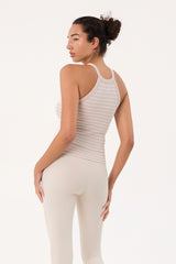 Thea bra tank oat stripes