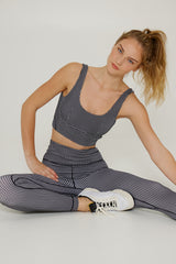 Cream Yoga - Venesa bustier bra black gingham