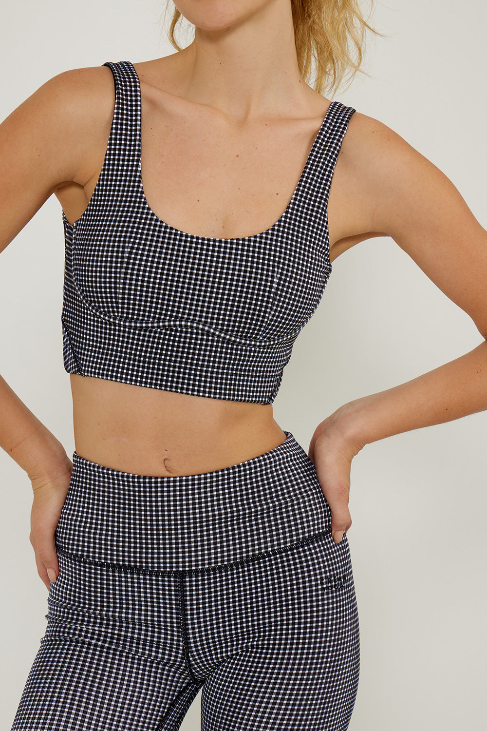 Cream Yoga - Venesa bustier bra black gingham