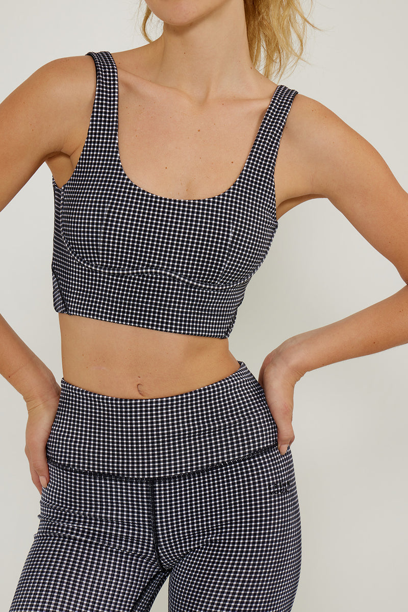 Venesa bustier bra black gingham