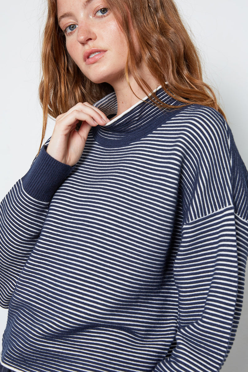 Joey ribbed high neck technical sweater