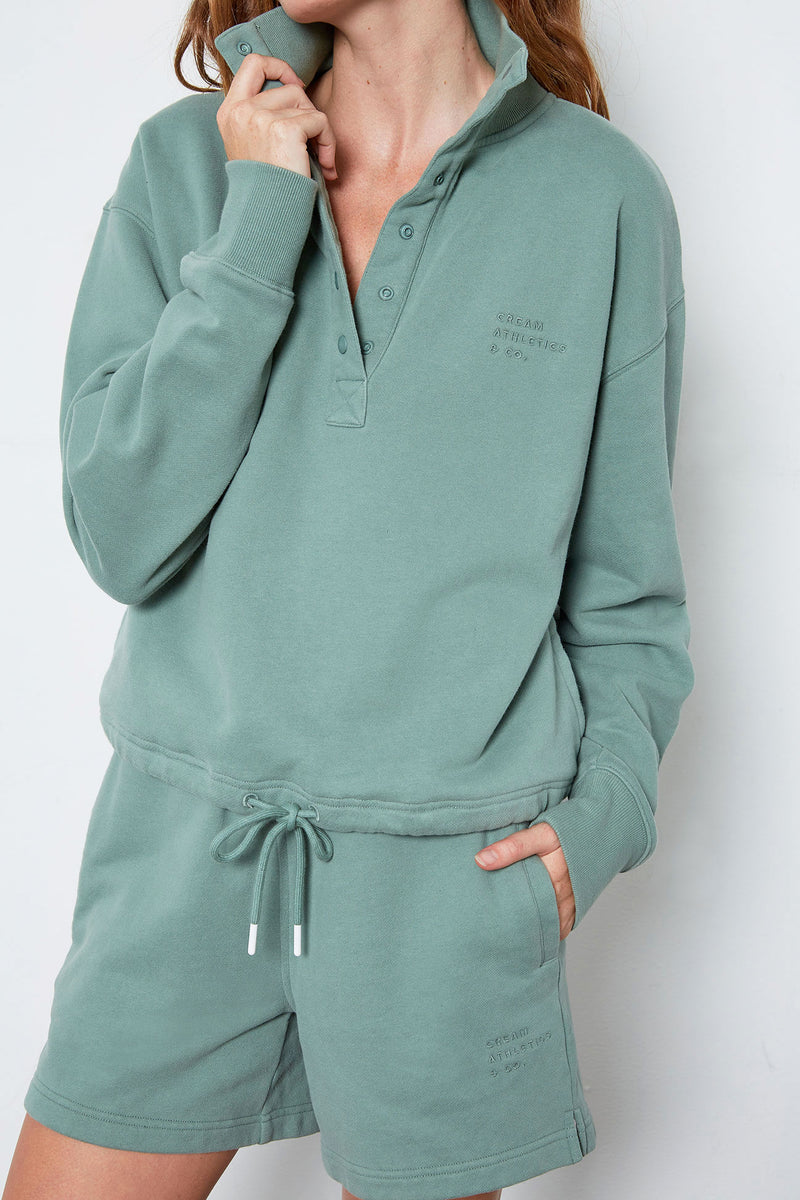 Andrey half snap terry pullover