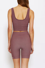 Lauren shirred front tank top rose taupe