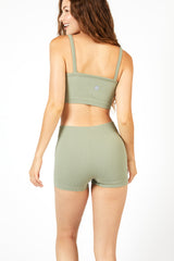 Lynn seamless thermal shorts faded olive